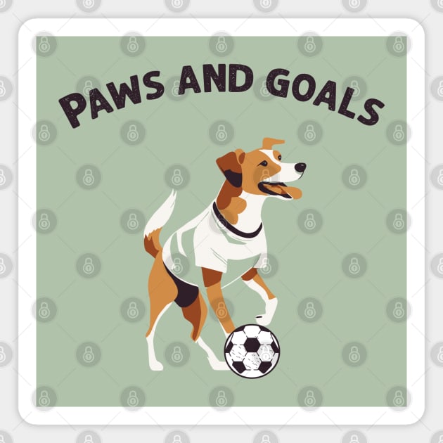 Paws and Goals Magnet by Adzaki